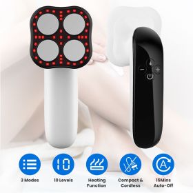 Body Shaping Machine Cordless Cellulite Massager Skin Tightening Device with 3 Modes 10 Levels Heating Function 15Mins Auto-off for Belly Waist B